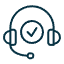 Kopfhörer als Symbol für Support